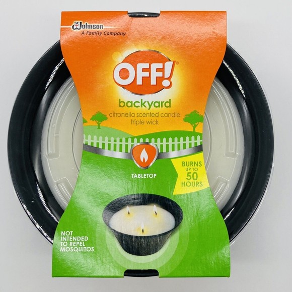 OFF! Backyard Citronella Scented Candle Triple Wick. 23 Oz Burns Up To 50 Hours - Picture 6 of 6